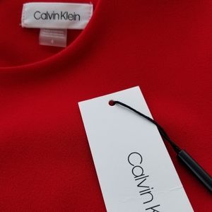 Red Calvin Klein dress